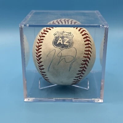 Mike Trout Signed Game Used 2017 Spring Training Baseball Jsa - Image 1 of 4