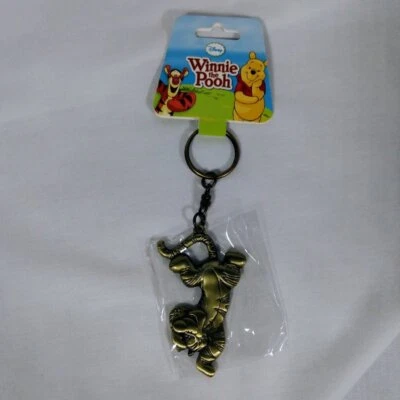 Disney Tigger Figurine Gold Colored Pewter Key Chain-New with Tags - Изображение 1 из 4