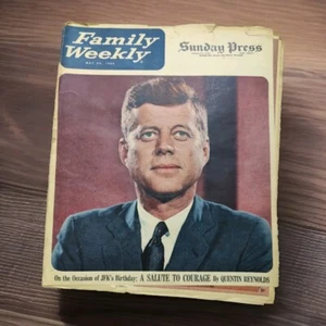 1964 ATLANTIC CITY SUNDAY PRESS FAMILY WEEKLY MAGAZINE, JFK BIRTHDAY EDITION - Picture 1 of 4