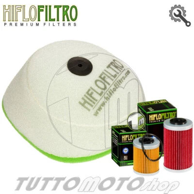 HIFLOFILTRO Filtro aria + Filtri olio KTM EXC 250 2003 / Kit Tipo Originale HIFLO EXC250