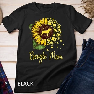 Mujer Girasol Beagle Mamá Perro Amante Regalo Unisex Camiseta - Imagen 1 de 12
