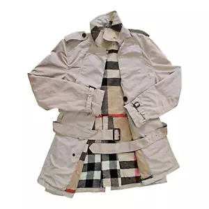 Gabardina BURBERRY BRIT Kensigton Cinturón Cuadros Nova Doble Pecho L Beige - Imagen 1 de 22