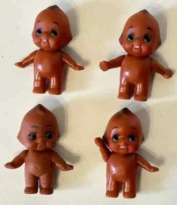Lote De Colección De Cuatro (4) Figuras De Bebé Afroamericano Kewpie Foto 1 de 3