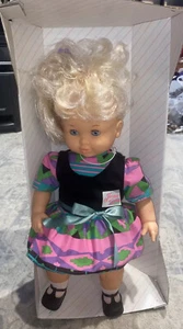 New JESMAR 15" Girl Doll. Blue Eyes, Blonde Braids, Dress Made In Spain - Picture 1 of 6