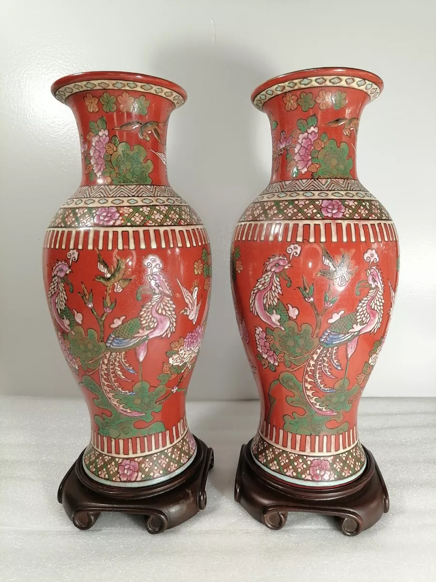 Porcelain & Pottery Red Asian Antiques Post-1940 | eBay