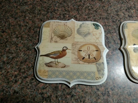 2 Wall Plaques Decor Beach Birds Seagulls Butterflies Shells New Wall Hangings Cover