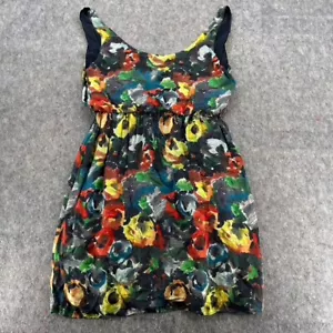 Alice + Olivia L Designer Floral Garden Silk Tank Mini Dress - Picture 1 of 11