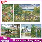 14CT Stamped Cotton Thread Cross Stitch Kits Landscape Embroidery Home Decor