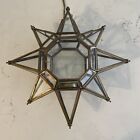 Porte-bougie lanterne étoile en verre marocain vintage 8 points terrasse décoration Mcm