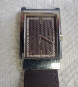 Reloj Hombre Vintage Dunhill Wafer 8035 Marrón 26mm Tank Qz~ - Imagen 1 de 7