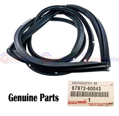 Genuine Toyota LandCruiser 80 Series HZJ HDJ FZJ LH Left Rear Door Weatherstrip - Image 1 of 2