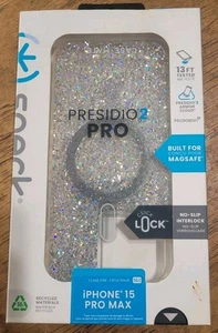 Speck Presidio 2 Pro MagSafe Case For Apple iPhone 15 Pro Max- Sparkly Silver - Zdjęcie 1 z 3