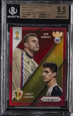 2014 PANINI PRIZM WORLD CUP - WORLD CUP MATCHUPS #18 AKINFEEV/COURTOIS BGS 9.5 - Image 1 of 2