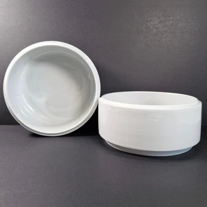 IKEA Tomas Alonso White Ceramic Stackable Bowl 2 Pieces 13286 Tomás - Picture 1 of 6
