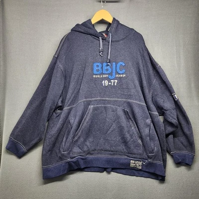 Sudadera con capucha vintage Bugle Boy para hombre de gran tamaño azul BBJC 19-77 pulóver polar años 90 Foto 1 de 4