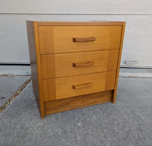 Vintage Mid Century Danish Modern 3-Drawer Teak Nightstand End Table Denmark K63 - Picture 1 of 24