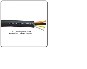 Speaker4 13GA 2CH, 4-Wire Speaker Cable Sold in 10 foot units Made in the USA - Picture 1 of 1