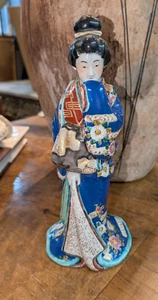 Erotic Kutani Geisha Two Part Figurine Antique Japanese Meiji Period - Picture 1 of 10