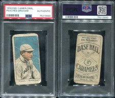 1909 E90-1 American Caramel Co. Peaches Graham ~~ PSA Authentic ~~ short print