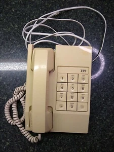 ITT Beige Pulsador Escritorio Teléfono Línea Fija Hecho en EE. UU. - Imagen 1 de 3