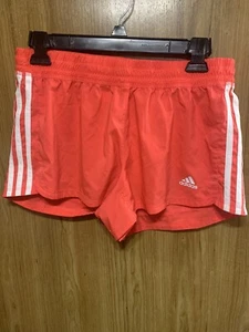 Adidas Girl's Size M Shorts Pink White Soccer Workout Running Athletic - Picture 1 of 5