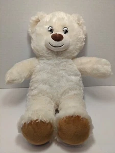 Build-A-Bear Lil Pudding Cub Cremoso Oso Blanco BABW 14" Suelas Marrones Ojos Suaves - Imagen 1 de 5