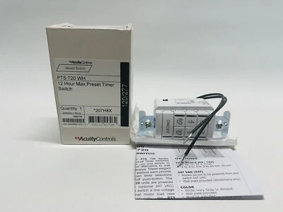 NEW Acuity Controls PTS 720 WH Preset Timer Switch - Image 1 of 3