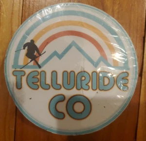 Paquete de 60 pegatinas de recuerdo de esquí Telluride Colorado Silhouette perfectas para reventa - Imagen 1 de 1