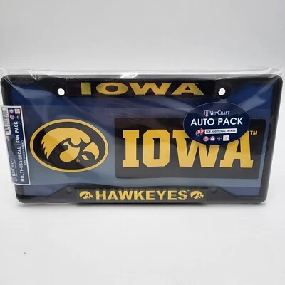 Рама для номерного знака Iowa Hawkeyes WinCraft Auto Pack черная многофункциональная наклейка - Изображение 1 из 4