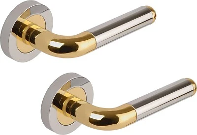 Excel DH3630 Orbit Passage Door Handles on Round Rose, Duel Polished Chrome - Image 1 of 4