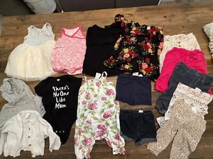 Great Value Toddler Girl Clothes Lot 18-24M Shorts Tops Dresses Romper 15 Pc Mix - Picture 1 of 9