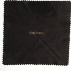 Tom Ford Cleaning Cloth Brown Felt Scalloped Square Edge Pocket Hanky Sunglasses