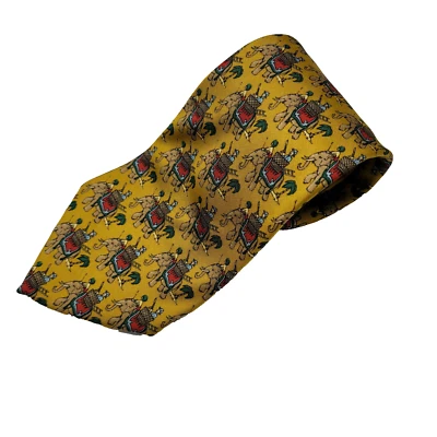 Corbata Salvatore Ferragamo para hombre con estampado de elefante 100 % seda hecha a mano en Italia Foto 1 de 4