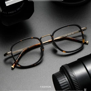 Monturas de gafas retro carey para hombre borde completo gafas cuadradas grandes para mujer - Imagen 1 de 17