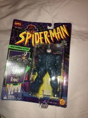 Экшн-фигурка носорога ToyBiz 1994 Marvel Comics Spiderman Animated Series новая - Изображение 1 из 4