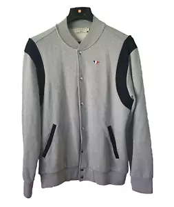 Maison Kitsune Paris Men's Size XL Gray - Black Ringer Sweatshirt Snap Jacket - Picture 1 of 15