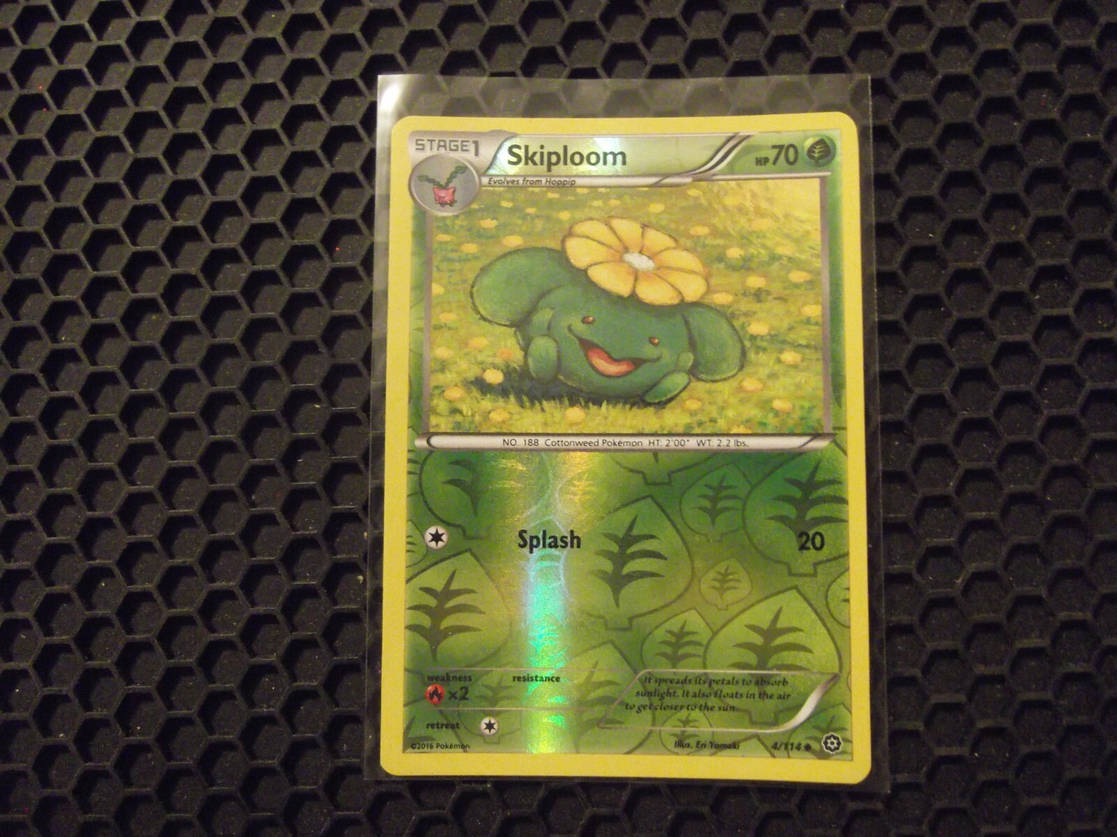 Pokemon Card Skiploom 4/114 XY Steam Siege Reverse Holo Foil Rare 2016 NM/LP