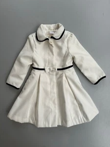 Gymboree Girls White Dressy Formal Coat Winter Holiday Christmas - Size XS 3-4 - Picture 1 of 8