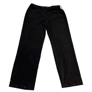 Jones New York Country Velvet Cotton Stretch Pants Women's Plus 18 Black Career - Picture 1 of 14
