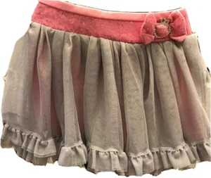 6 Hello Kitty Gray Pink Girls Full Sparkle Mini Skirt - Picture 1 of 9