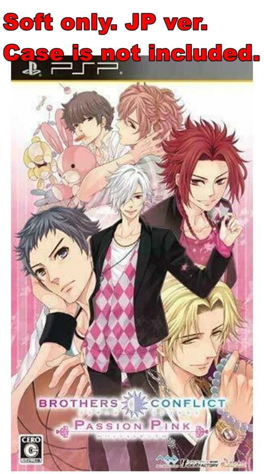 Sony PSP Soft Only BROTHERS CONFLICT Passion Pink Japan PlayStation Portable - Image 1 of 1