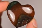*BLOODSTONE* Heart 4.5cm 38.1g Palm Stone Healing Crystal COURAGE STRENGTH