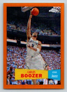 2007-08 Topps Chrome Refractors Orange #64 Carlos Boozer \199 (ref 195827) - Picture 1 of 2