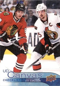 2016-17 Upper Deck Canvas #C90 Patrick Kane Erik Karlsson CL