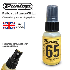 Jim Dunlop 65 Pulitore Olio Limone Tastiera Chitarra - Bottiglia Fluida 1Oz - Foto 1 di 1