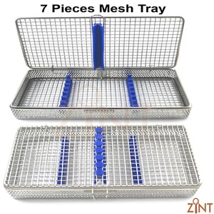 Sterilization Mesh Tray For 7 Instruments Autoclave Stainless Dental Instrument  - Picture 1 of 5