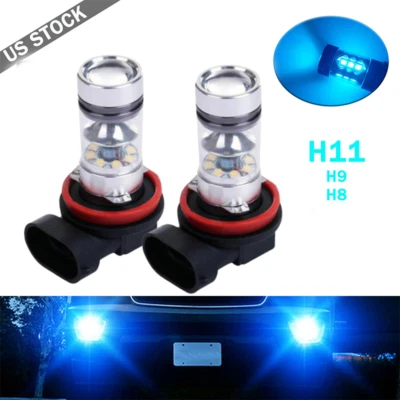 For Toyota Corolla 2009 2010-2012 H11 LED Fog Light Bulbs 8000K Ice Blue Qty-2 - Image 1 of 4