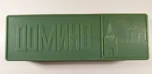 DOMINOES Travel Board Game Made in USSR Produced 1960's Plastic/Bakelite Kremlin - Picture 1 of 6