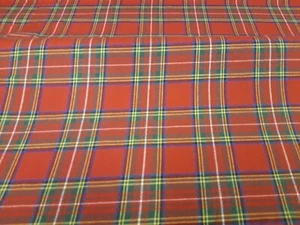 FABULOUS QUALITY 100%COTTON BRUSHED TARTAN FABRIC 148cms WIDE 2m,4m & 6m  - Picture 1 of 4