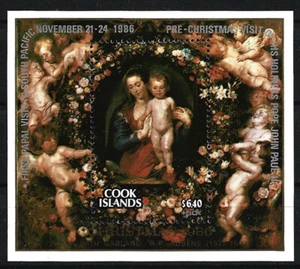 Islas Cook - Visita Papa Juan Pablo II Bloque 173 MNH 1986 Mi. 1131 - Imagen 1 de 1